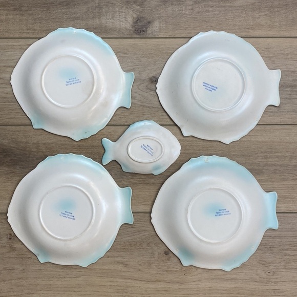 1930's Art Deco Fish‎ Plates - Picture 8 of 16